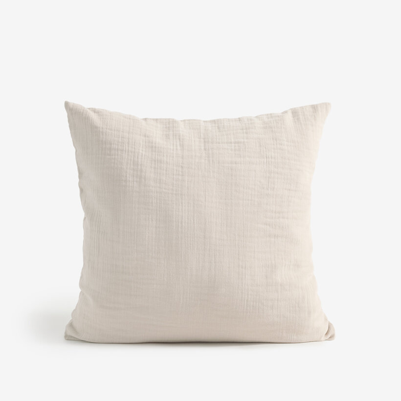 Mousseline kussensloop - naturel