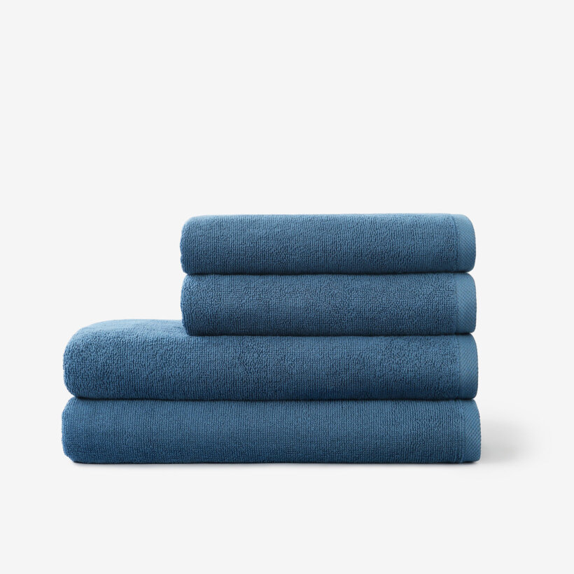 Katoenen badstof handdoek / badhanddoek Soft zonder boord - petrol