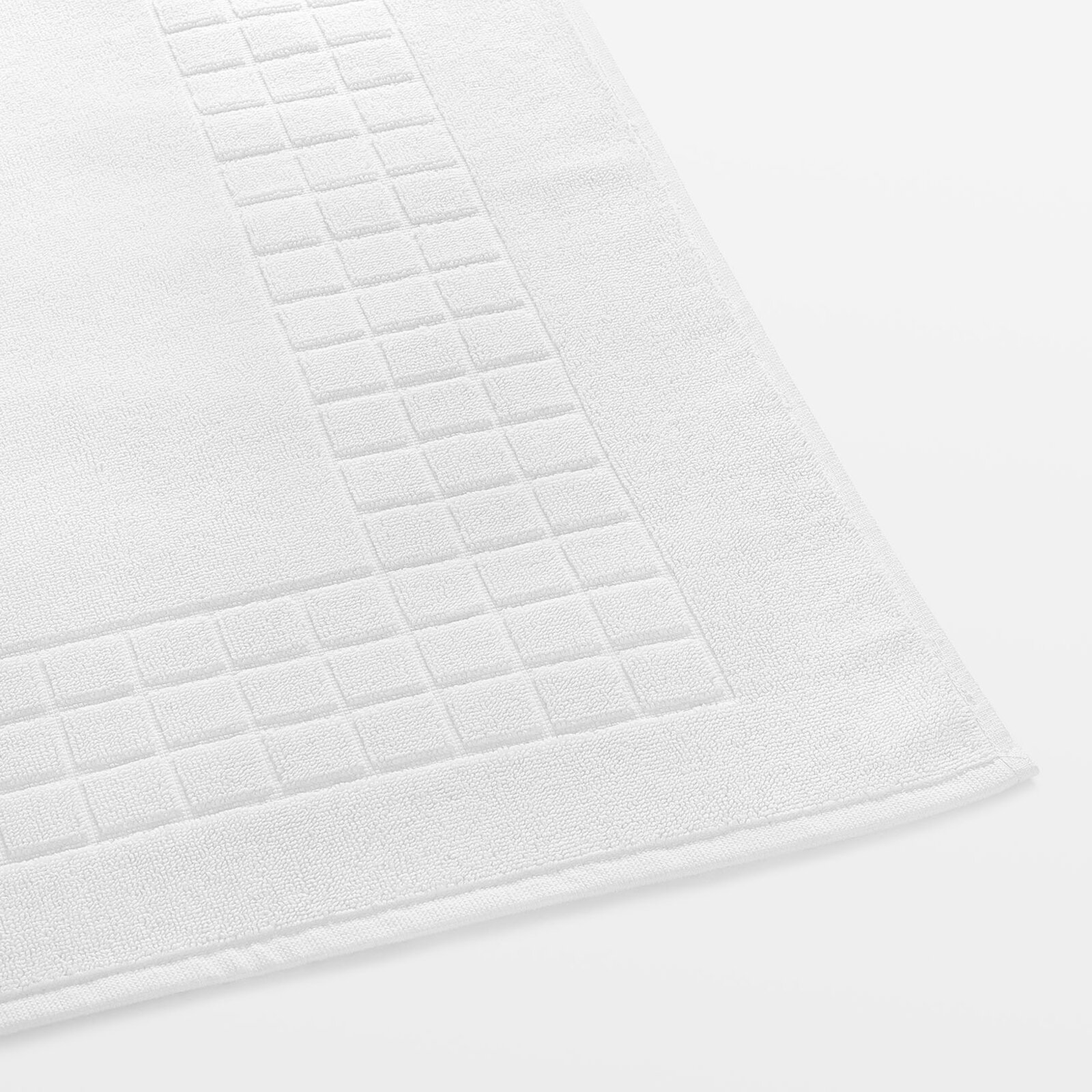 Badkamer badstof mat Mozaika - wit