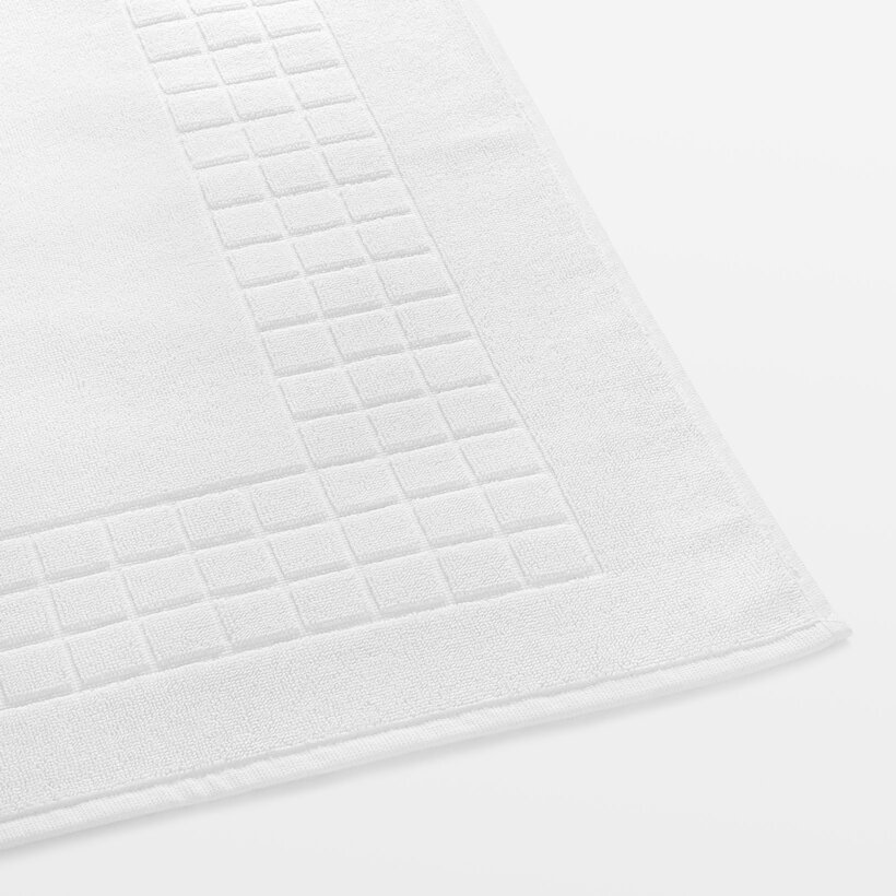 Badkamer badstof mat Mozaika - wit