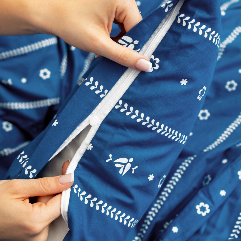 Katoenen beddengoed - Na mú dušu op blauw