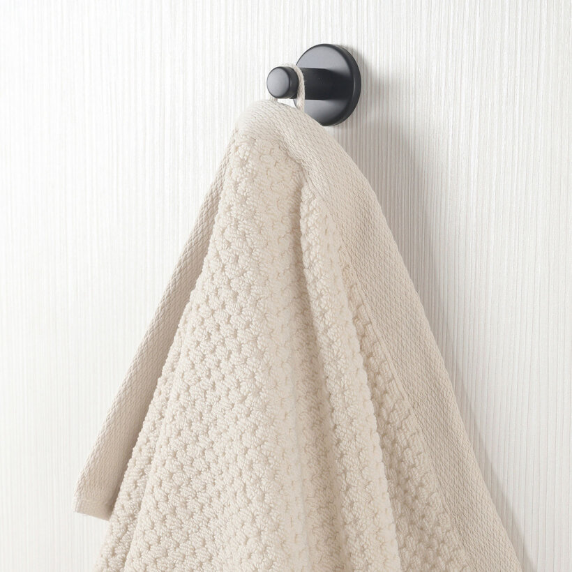 Katoenen badstof handdoek / badhanddoek Micro Pure - amandel