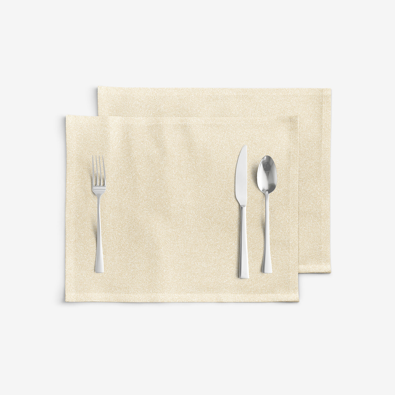Exclusieve placemat voor op tafel - goud met glitters - set van 2 stuks