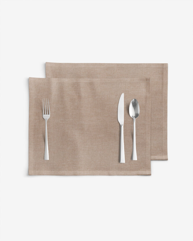 Tafelplacemat Peru - latte - set 2 stuks