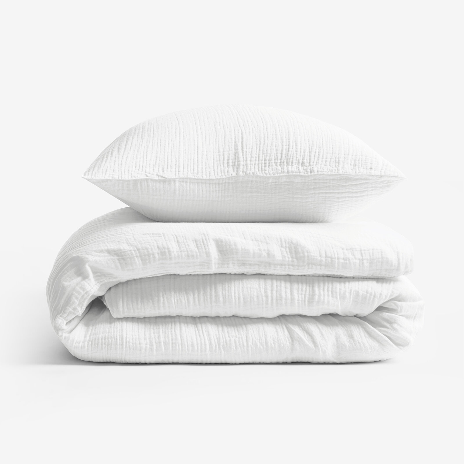 Mousseline beddengoed - wit