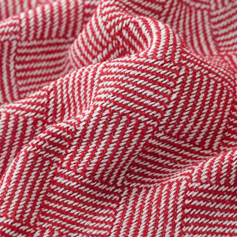 Katoenen deken Mozaika - rood