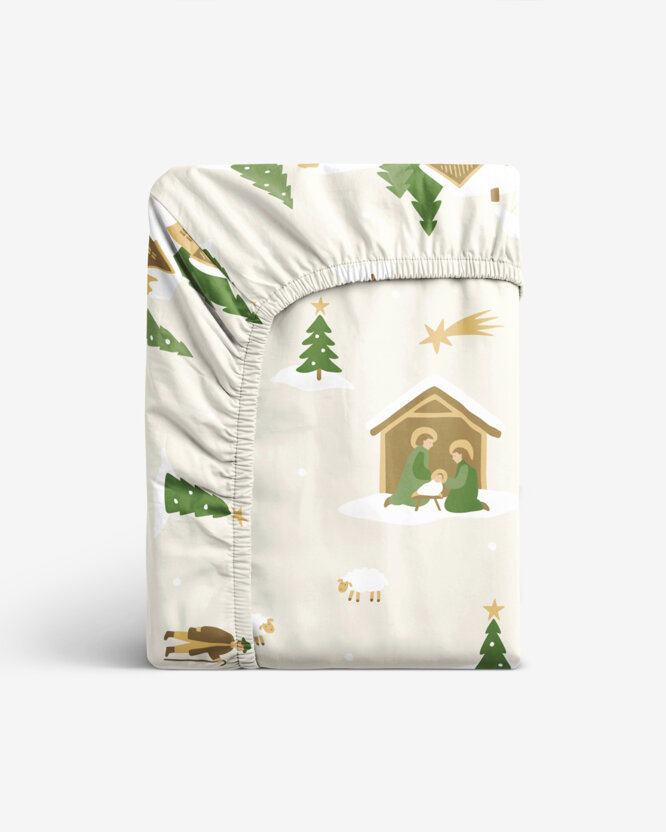 Kerst katoenen hoeslaken - Kerstliedjes (buitenland)