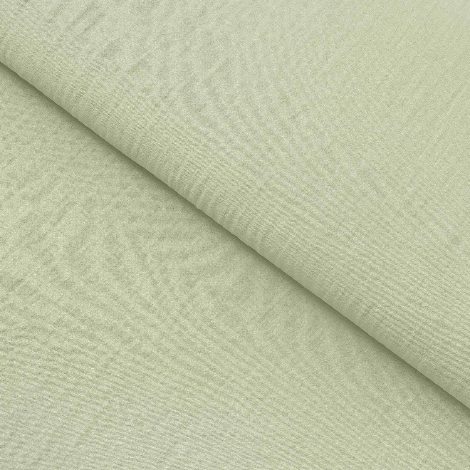 Mousseline stof - licht saliegroen