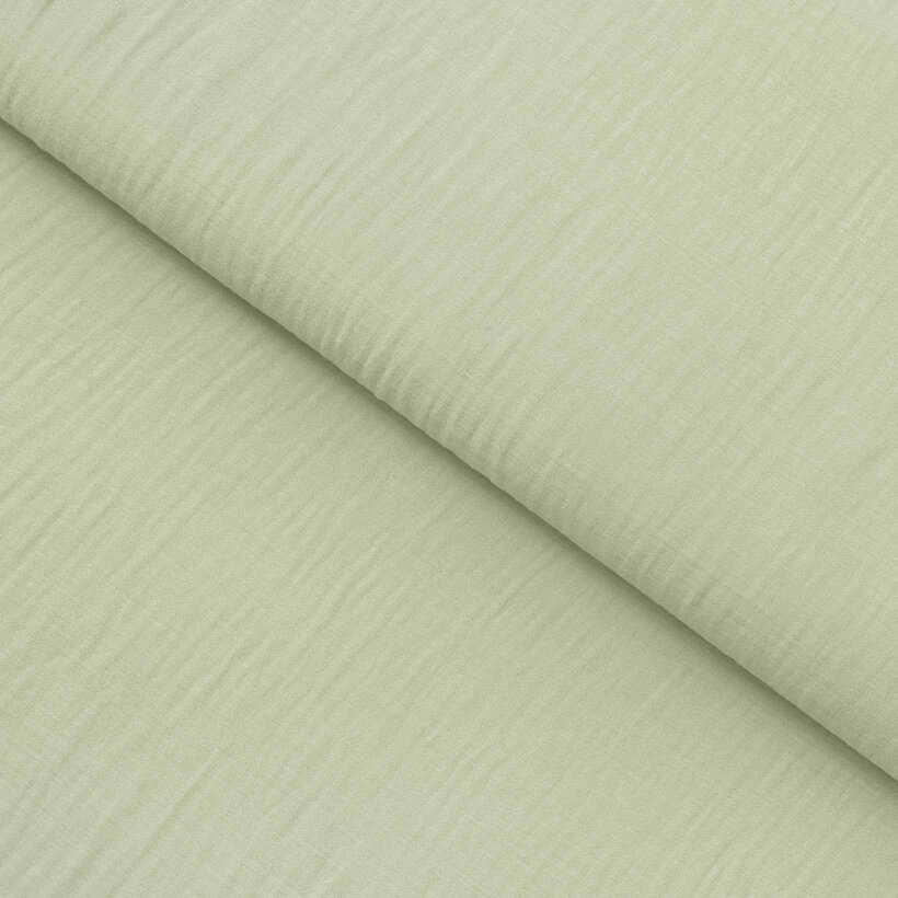 Mousseline stof - licht saliegroen