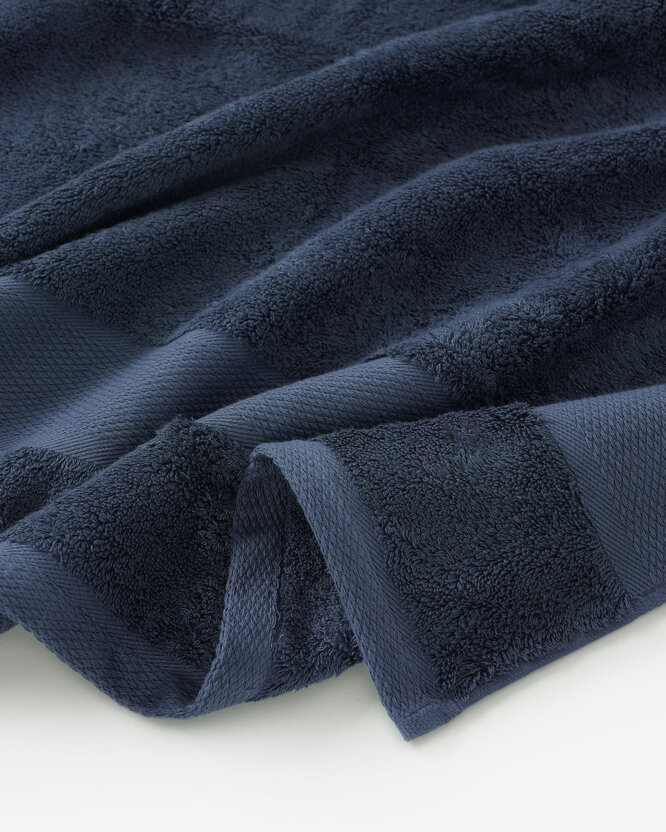 Bamboe handdoek/badhanddoek - marineblauw