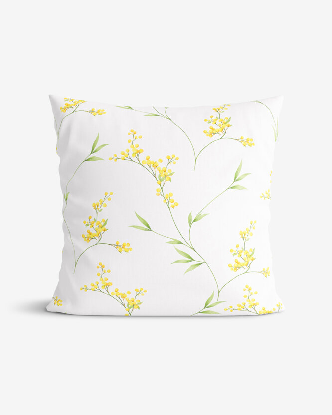 Decoratieve kussensloop Luca - Mimosa bloemen