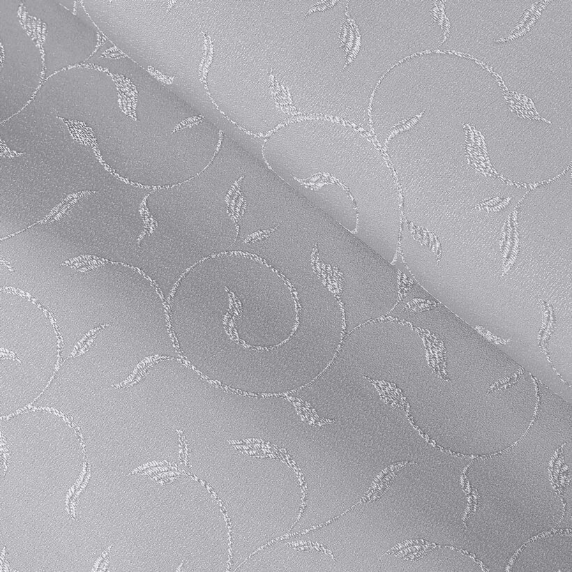 Stof met tefloncoating voor tafelkleden - grijs met grote ornamenten