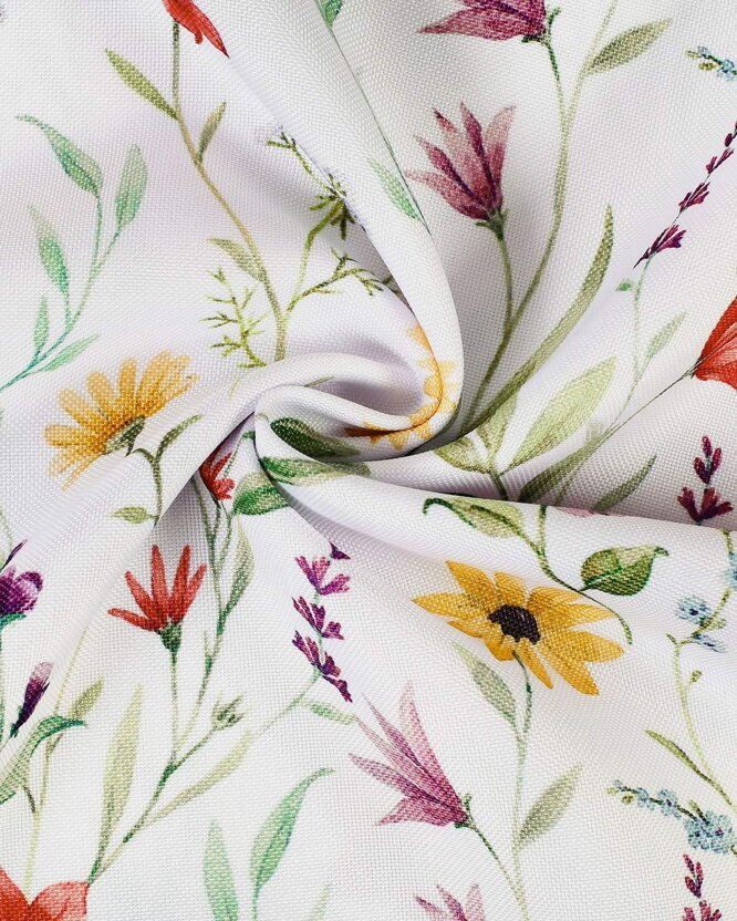 Hoekig teflon tafelkleed - Kleurrijke lentebloemen