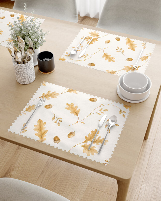 Teflon placemat voor op tafel - Eikenbladeren - set 2 stuks