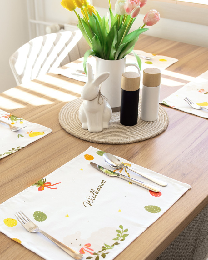 Placemat voor de tafel van stevig katoen - Poolse Pasen (PL) - set 2 stuks
