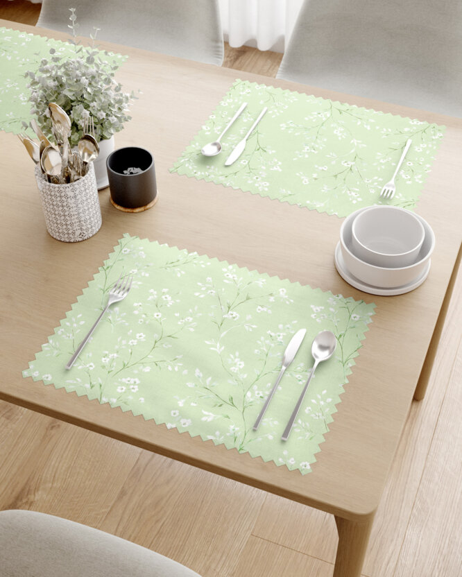 Tafelplacemat teflon - Jasmijn bloemen - set 2 stuks