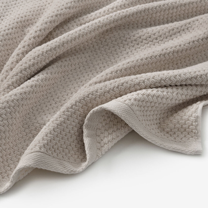 Katoenen badstof handdoek / badhanddoek Micro Pure - grijsbruin