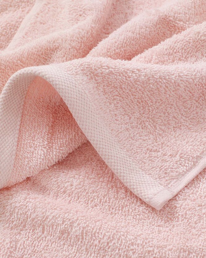 Kinder badstof handdoek - Beertje op roze