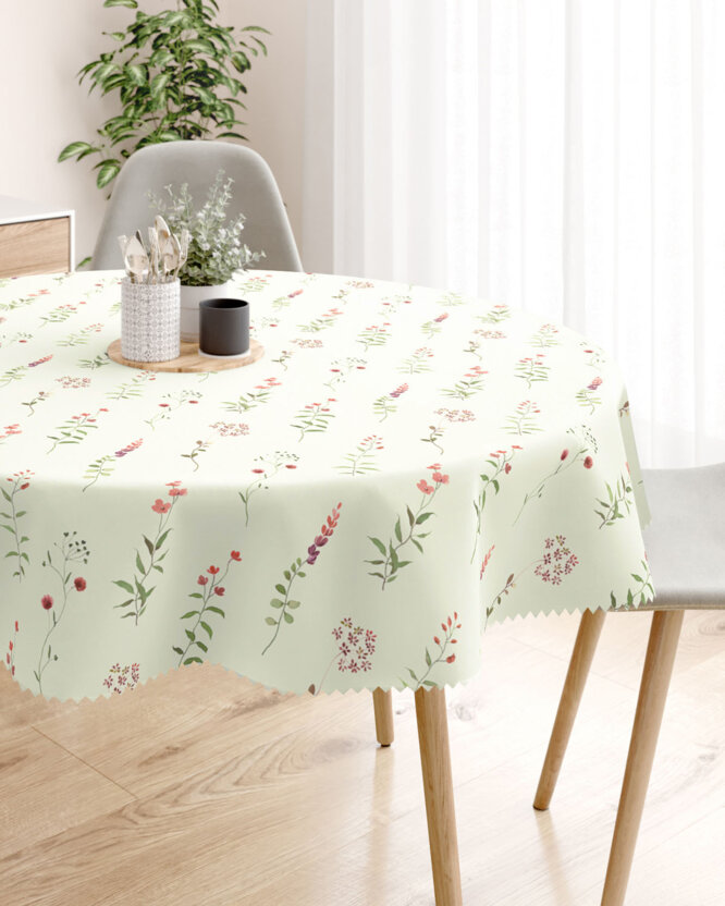 Rond teflon tafelkleed - Veldbloemen