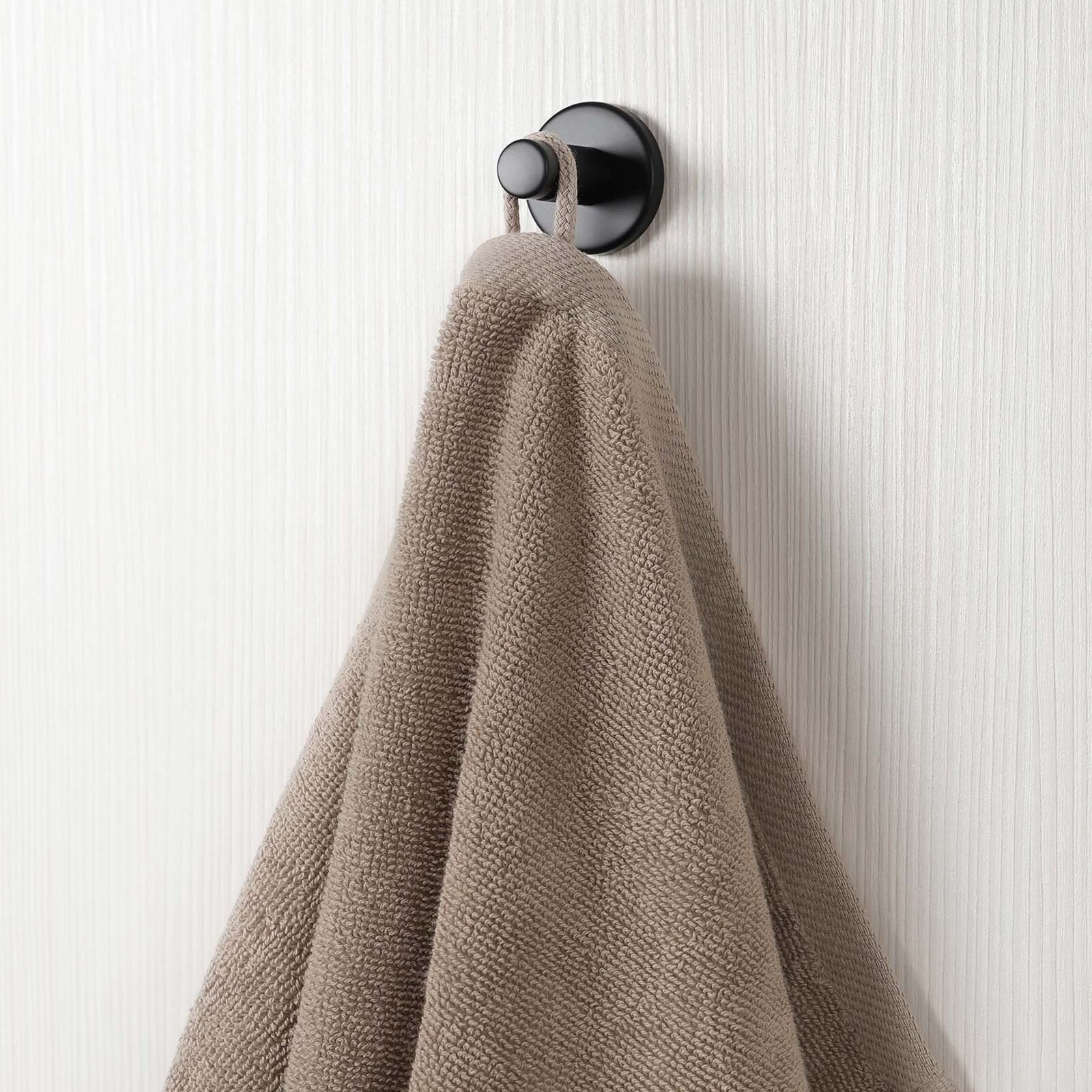 Katoenen badstof handdoek / badhanddoek Soft zonder boord - grijsbruin