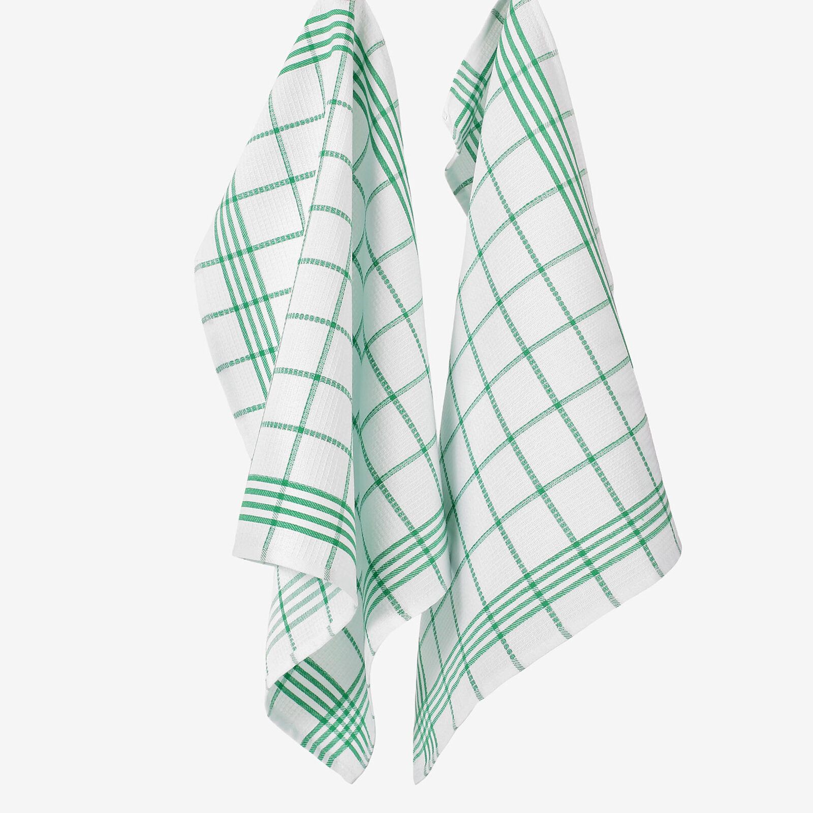 Keuken wafeldoek theedoek - Groene streepjes