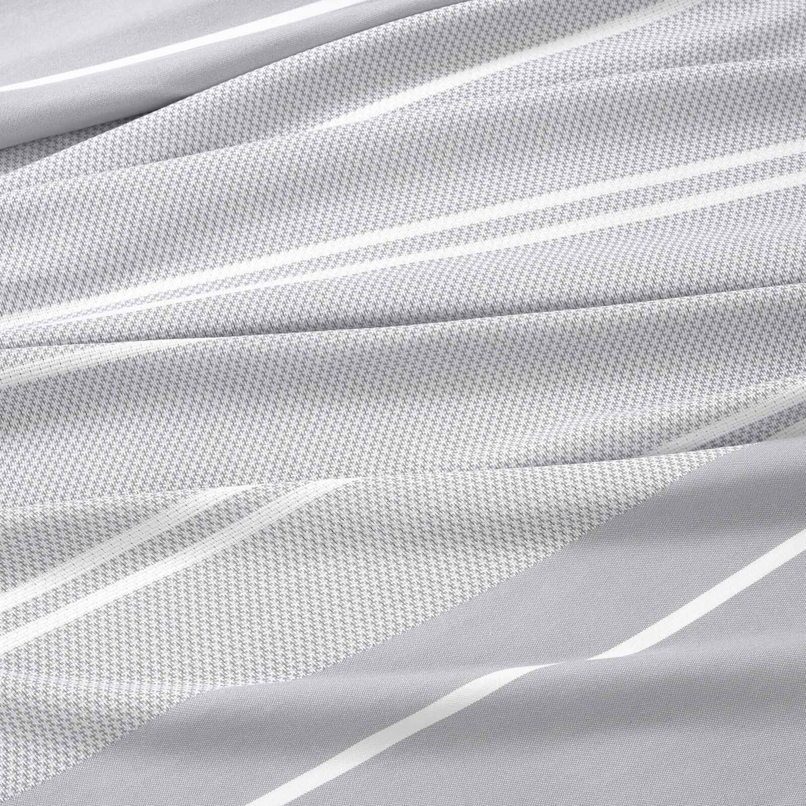Lichte strandbadhanddoek - Grijs met witte streepjes